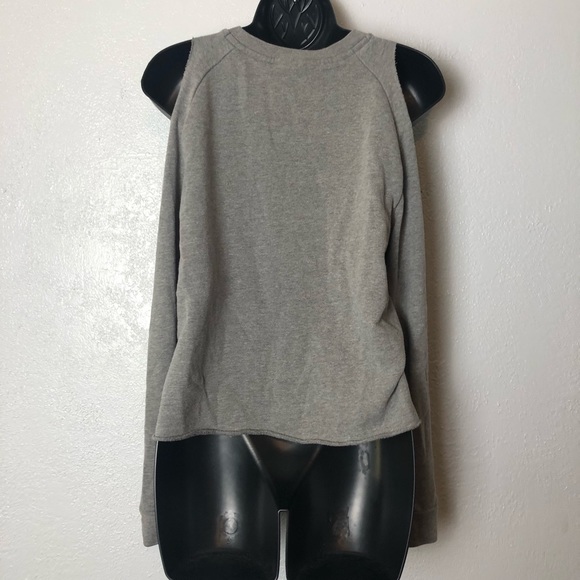 VICTORIAS SECRET PINK grey sweat shirt cold Sz XS - Picture 8 of 13